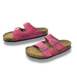 🌸 Birkenstock Arizona Suede Pink Sandals Women’s 38 EU / 7–7.5 US Comfort